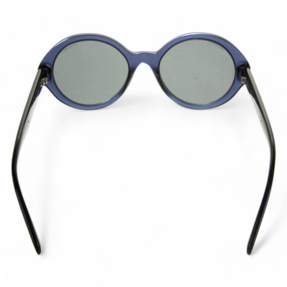 Authentic Chanel CC Logo Sunglasses, Oversized Blue Tortoiseshell - Picture 5 of 10